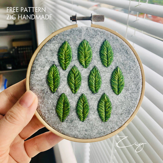 FREE Pattern by Zig - Green Leaves