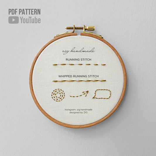 Running Stitch PDF Pattern - Basic Stitches by ZIG