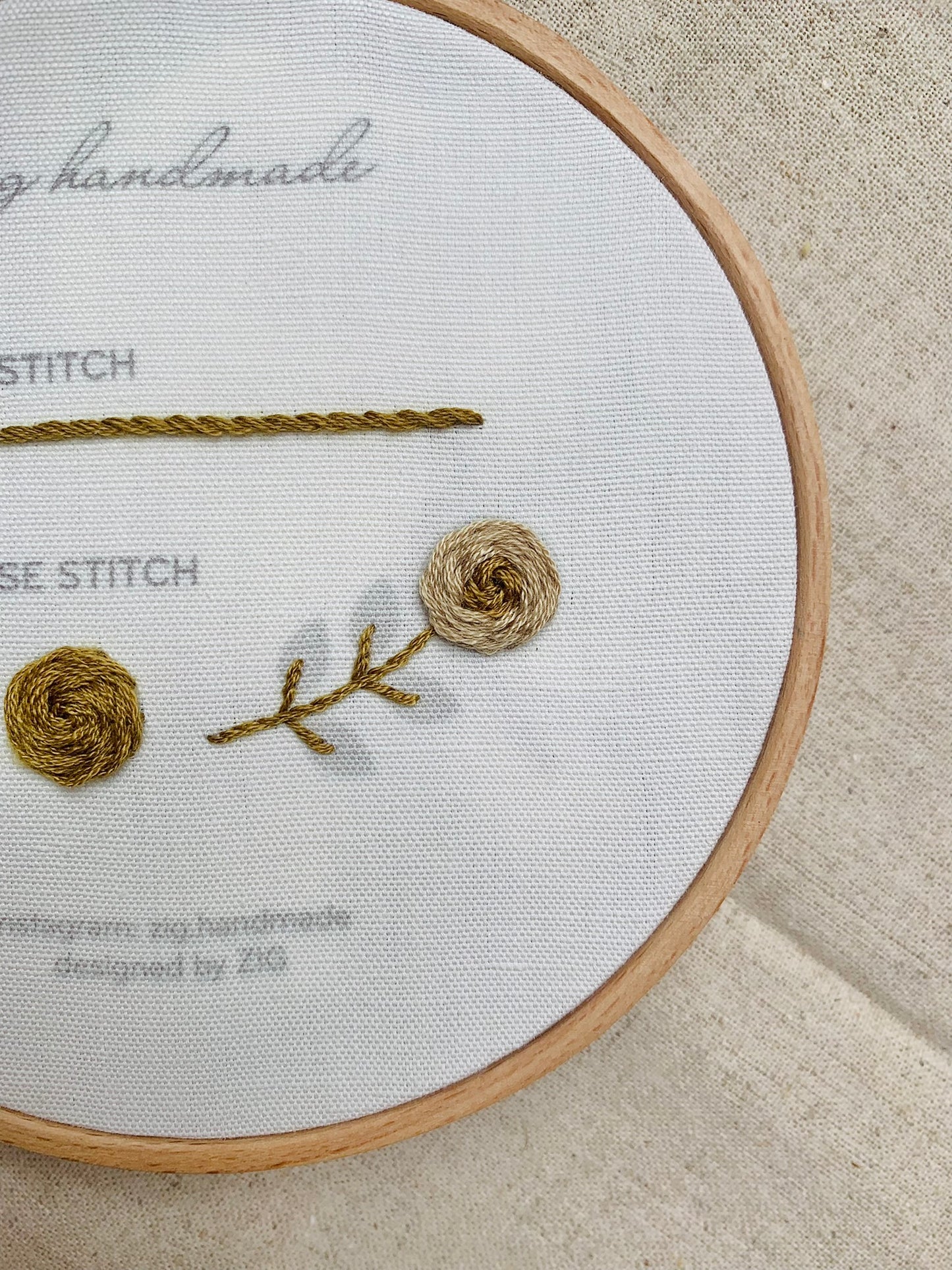 Outline - Stem Rose Stitch PDF Pattern - Basic Stitches by ZIG