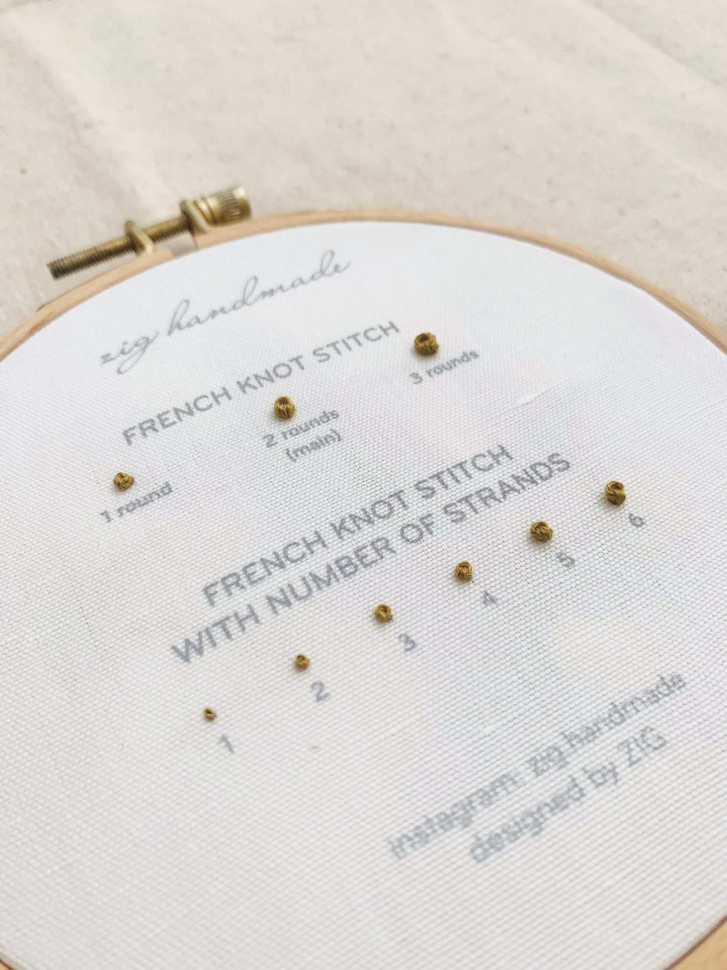 French Knot Stitch PDF Pattern - Basic Stitches by ZIG