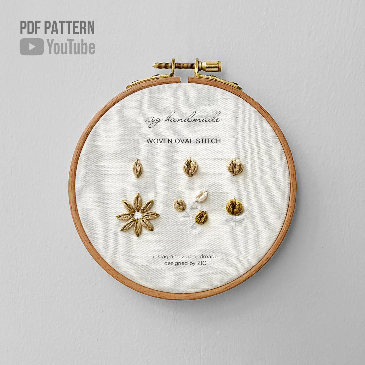 Woven Oval Stitch PDF Pattern - Basic Stitches by ZIG