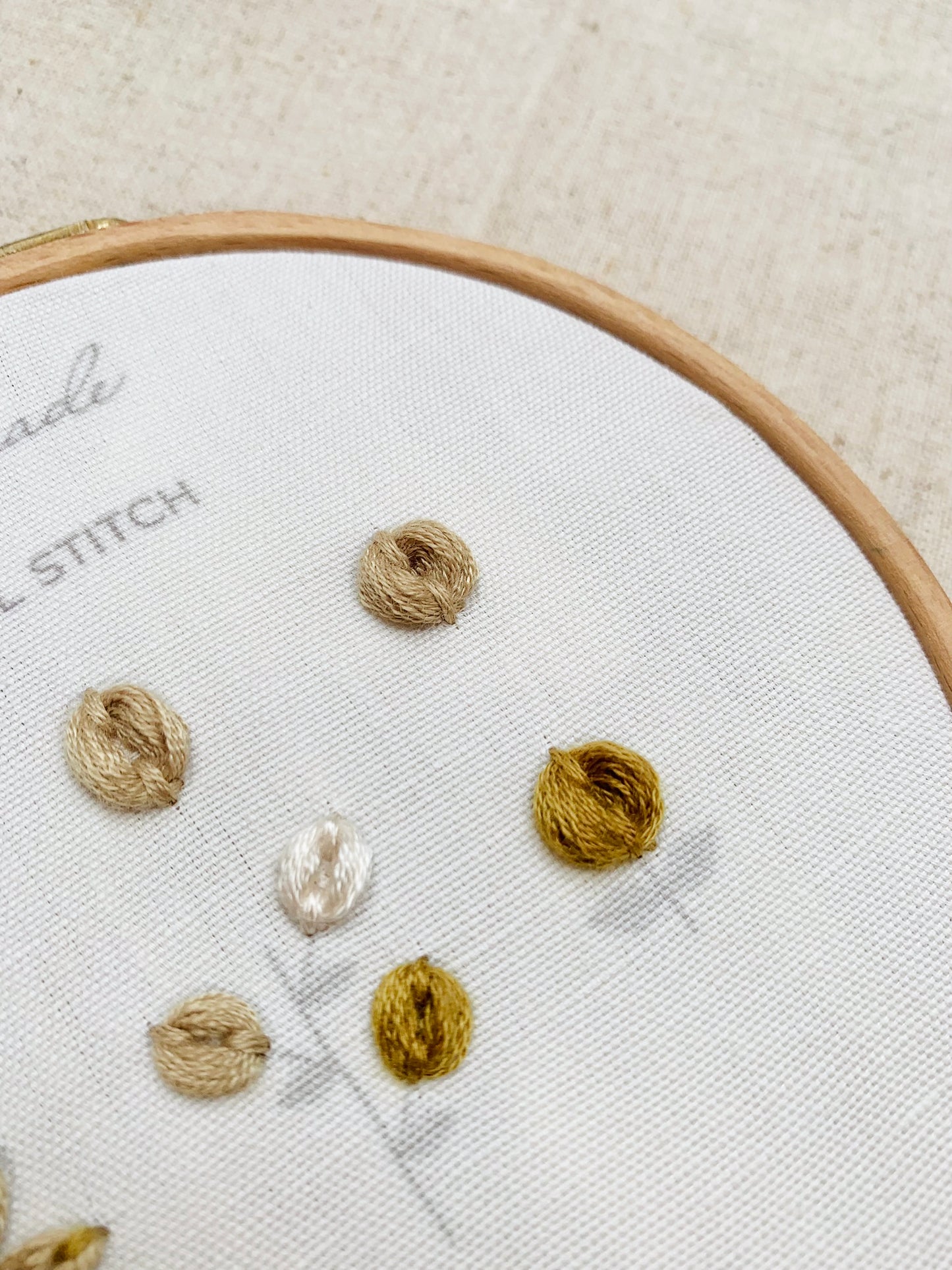 Wild Olive: beyond embroidery basics // woven circle stitch