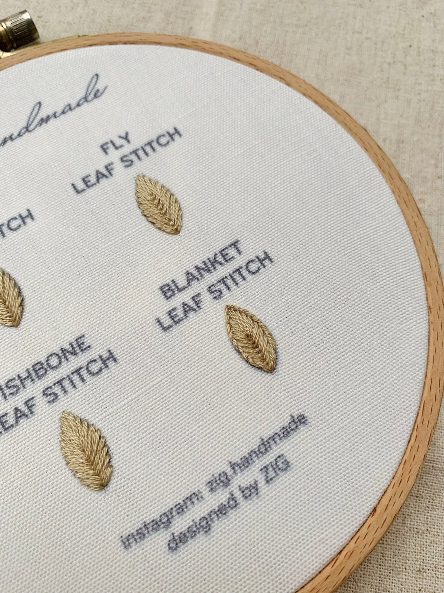 Leaf Stitch -  4 ways to do - PDF Pattern - Basic Stitches by ZIG